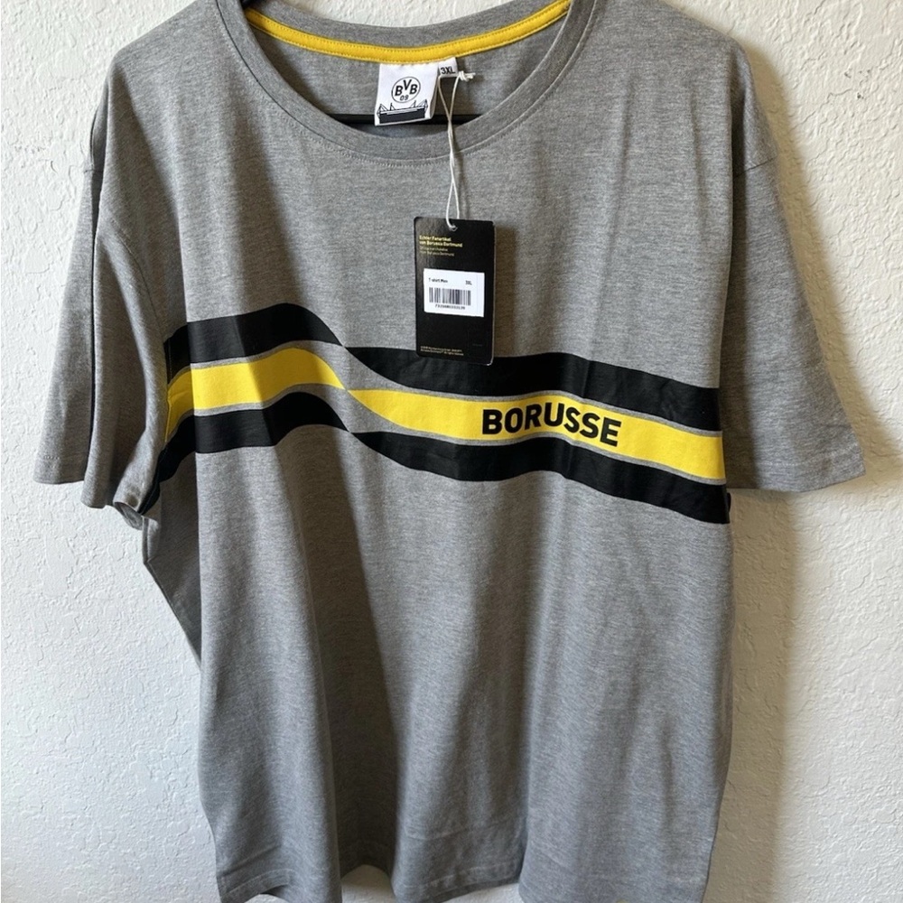 Men’s 3XL Borussia Dortmund Gray T-Shirt New With Tags NWT Soccer  Borusse